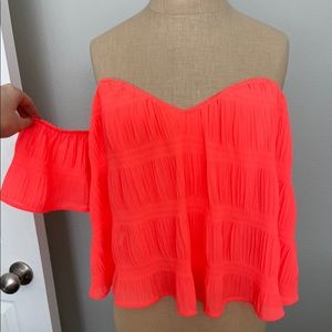 Neon off the shoulder top